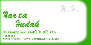 marta hudak business card